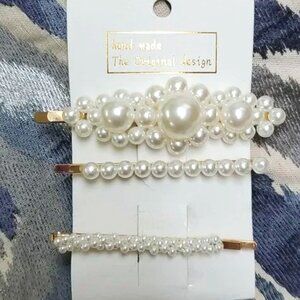 Handmade Pearl Hair Clips NEW